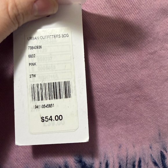 Women's BDG Pax Pink Tie-Dye High Rise Denim Shorts - Picture 5 of 8